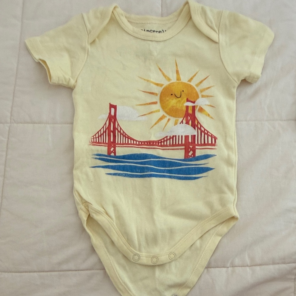 Sincerely Rob Baby Golden Gate Bridge onesie 6-12M
